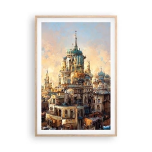 Poster in einem Rahmen aus heller Eiche - Stadt der Städte - 61x91 cm