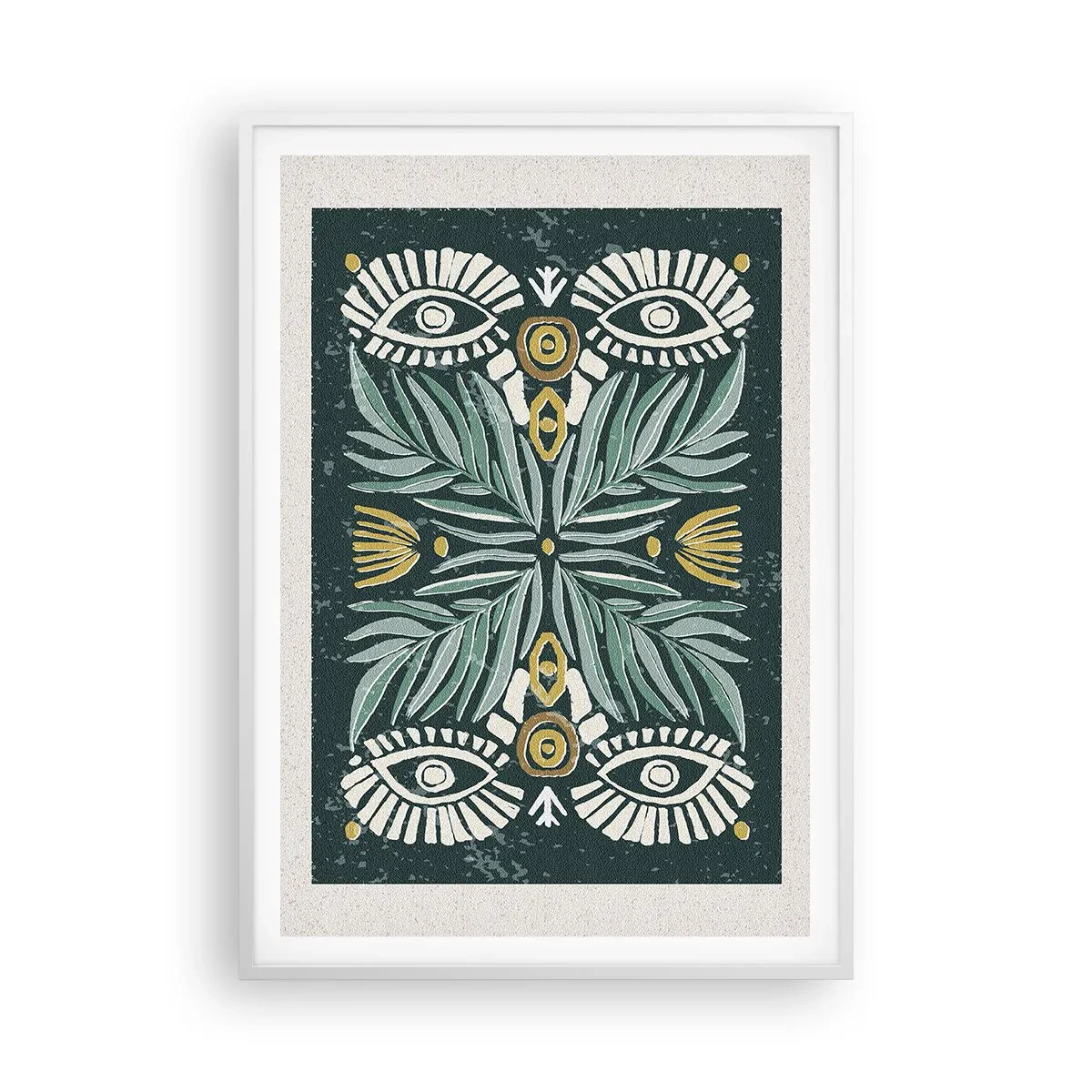 Poster in einem weißen Rahmen - Wie ein Volksausschnitt - 70x100 cm