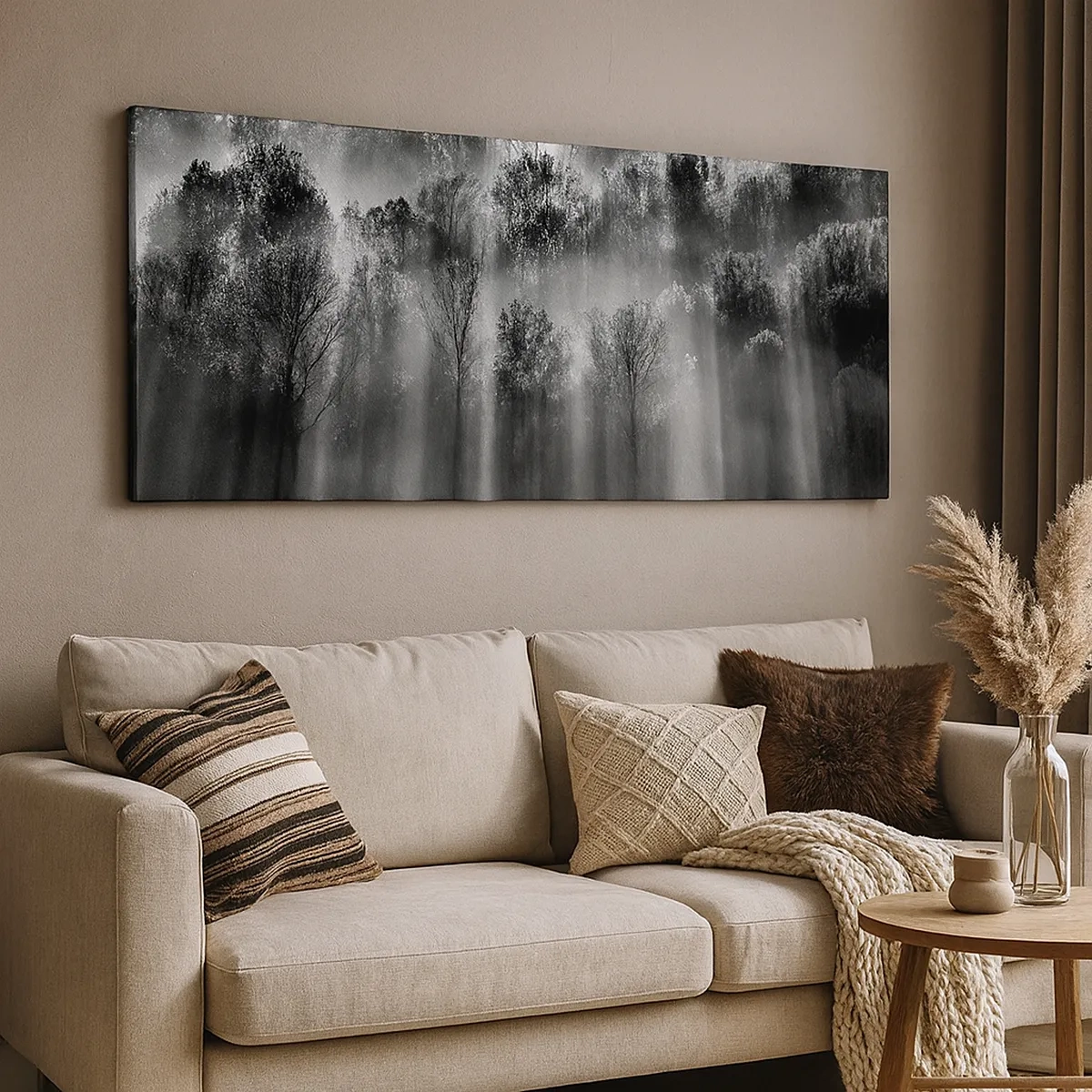 Bild auf Leinwand - Leinwandbild - In Lichtstrahlen - 30x30 cm