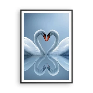 Poster in einem schwarzem Rahmen - Zeit für die Liebe - 70x100 cm