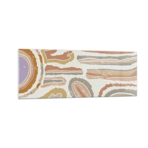 Glasbild - Bild auf glas - Bunte Querschnitte abstrakter Formen - 140x50cm - Bunte Querschnitte - Moderne Wanddekoration für Wohnzimmer und Schlafzimmer ARTTOR