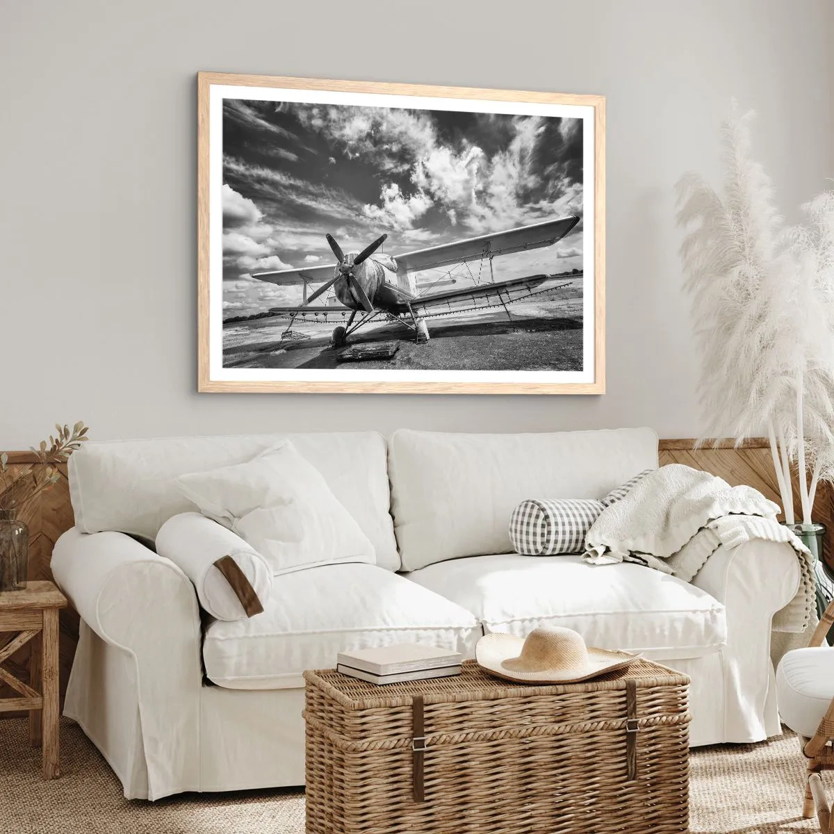 Poster in einem Rahmen aus heller Eiche - Ich kann es kaum erwarten! - 100x70 cm