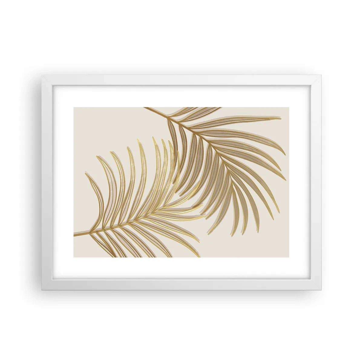 Poster in einem weißen Rahmen - Goldene Palme! - 40x30 cm