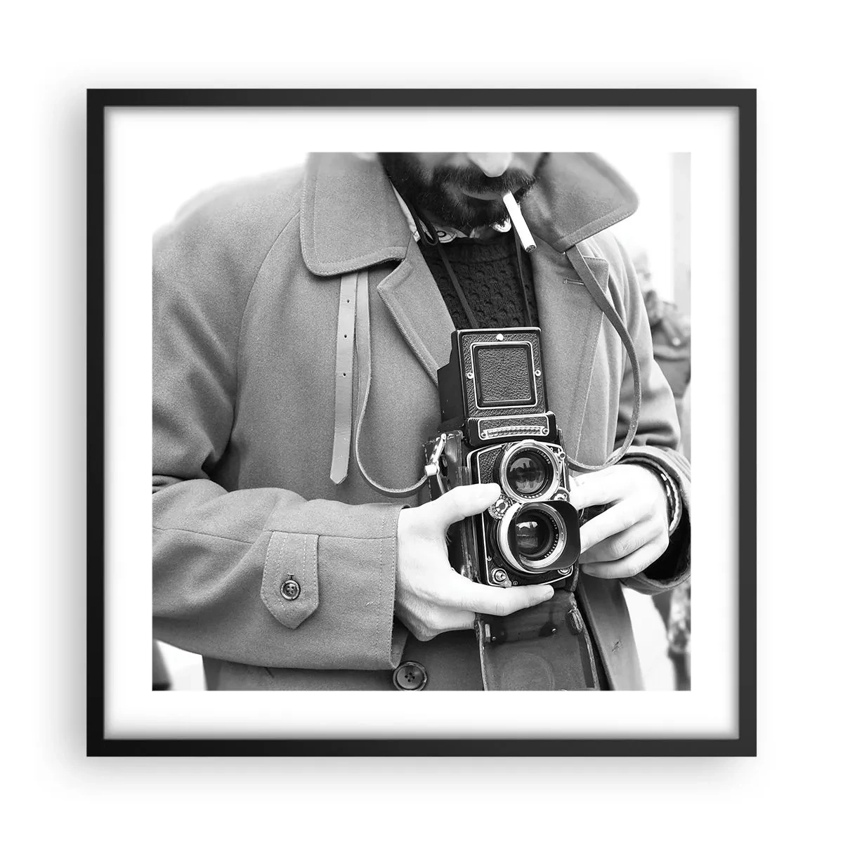 Poster in einem schwarzem Rahmen - Retro-Stil - 50x50 cm