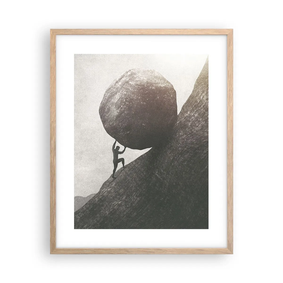 Poster in einem Rahmen aus heller Eiche - Ich glaube wider alle Hoffnung - 40x50 cm