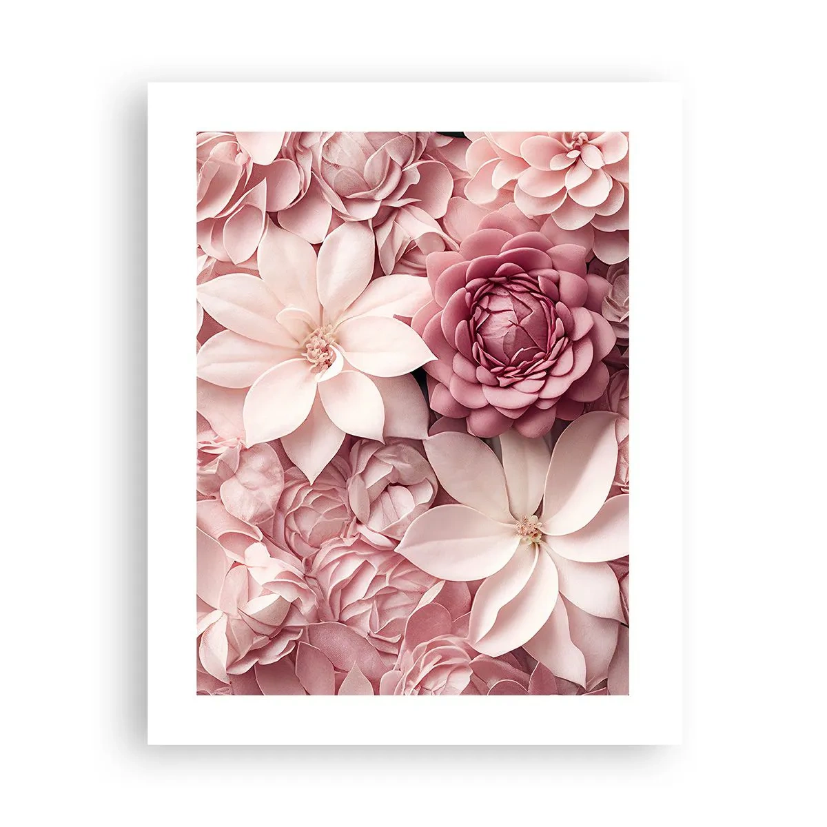 Poster - In rosa Blütenblättern - 40x50 cm