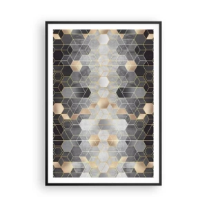 Poster in einem schwarzem Rahmen - Diamant-Komposition - 70x100 cm