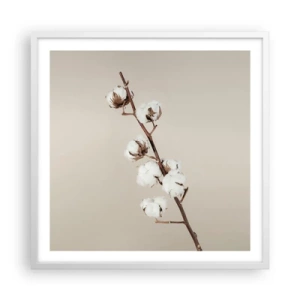 Poster in einem weißen Rahmen - An der Quelle der Weichheit - 60x60 cm