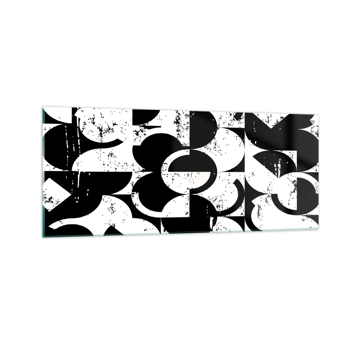 Glasbild - Bild auf glas - Weiß ist weiß und schwarz ist schwarz - 100x40 cm