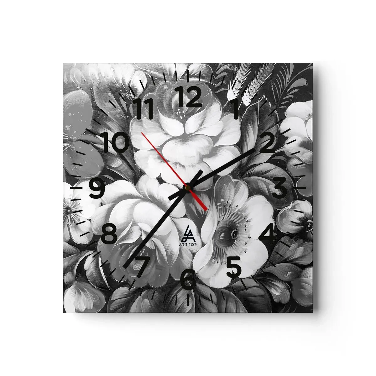 Wanduhr - Glasuhr - Schön auch in Grau - 30x30 cm