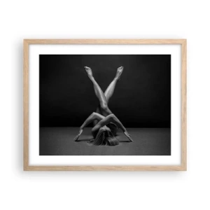 Poster in einem Rahmen aus heller Eiche - Die Geometrie der Nacktheit - 50x40 cm