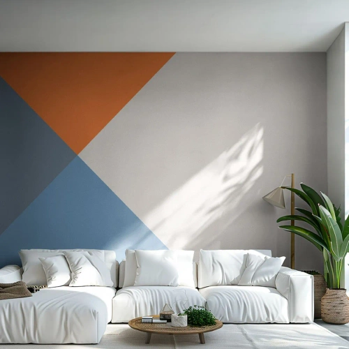 Maßgeschneiderte Fototapete Premium Canvas - In einem Winkel… - Abstraktion, Stück, Moderne Kunst