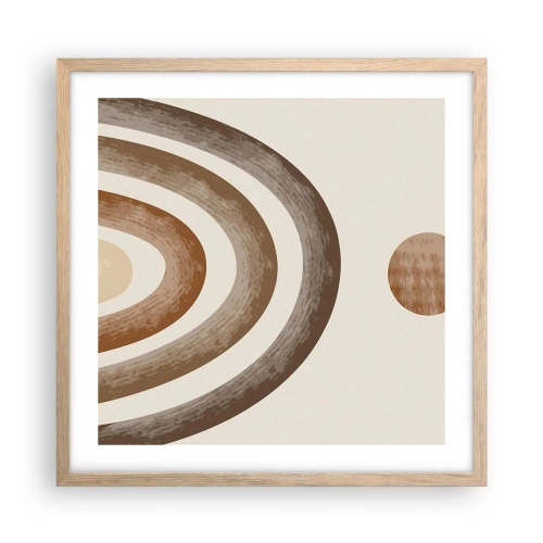 Poster in einem Rahmen aus heller Eiche - In einer weit entfernten Galaxie - 50x50 cm