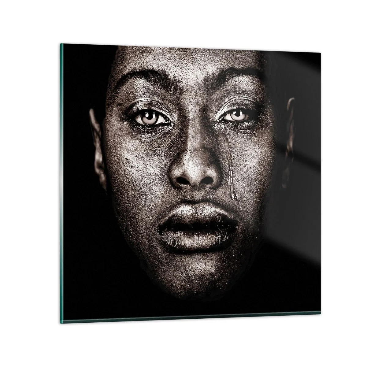 Glasbild - Bild auf glas - Eine Träne - 40x40 cm