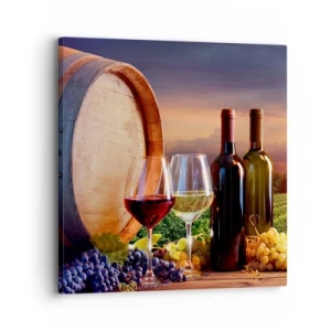 Bild auf Leinwand - Leinwandbild - Hier schmeckt das Leben - 30x30 cm