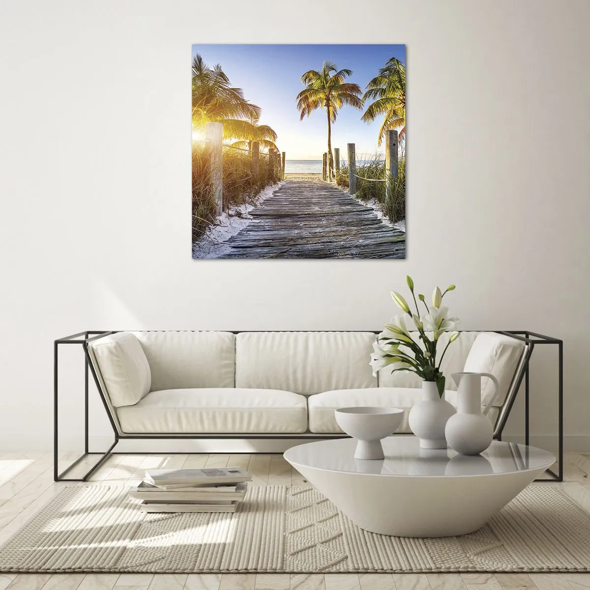 Glasbild - Bild auf glas - Direkt ins Paradies - 70x70 cm