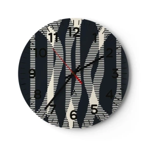 Wanduhr - Glasuhr - Ein Versuch, die Dunkelheit zu durchbrechen - 40x40 cm