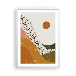 Poster in einem weißen Rahmen - Solare Abstraktion - 50x70 cm