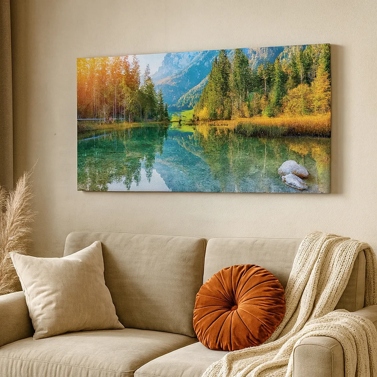 Bild auf Leinwand - Leinwandbild - Die Sanftheit des Herbstes - 30x30 cm