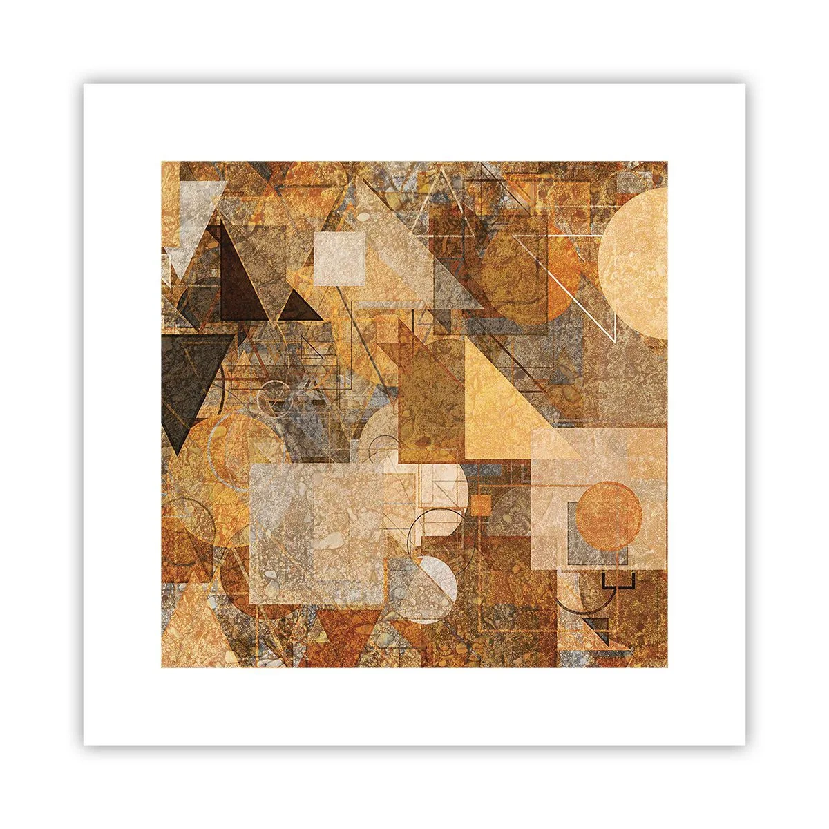 Poster - Eine kubistische Studie aus Bronze - 30x30 cm