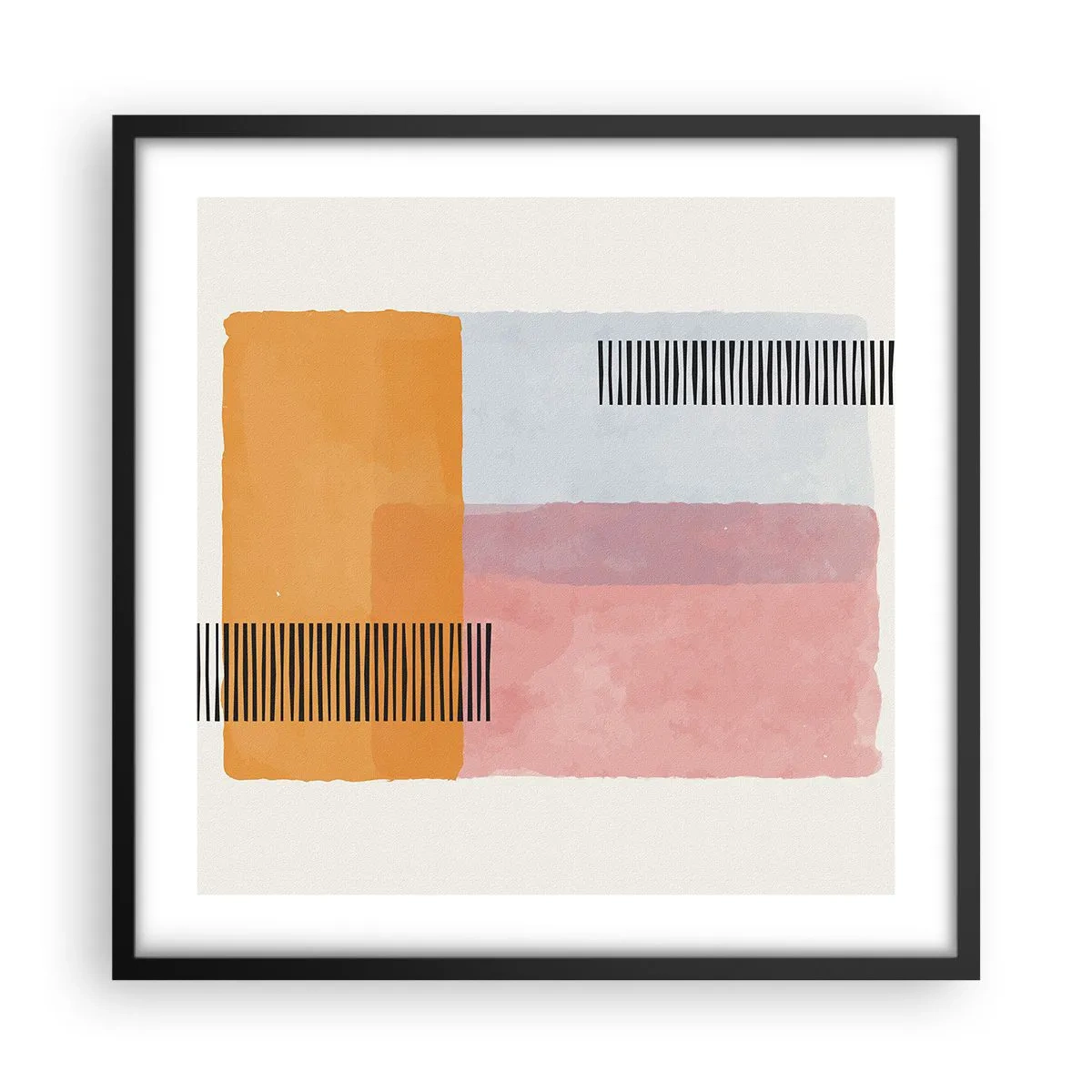 Poster in einem schwarzem Rahmen - Von Ecke zu Ecke - 50x50 cm