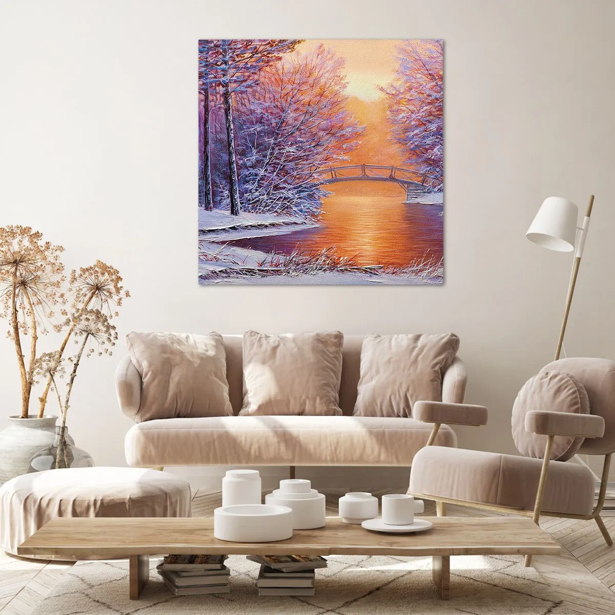 Bild auf Leinwand - Leinwandbild - Treffen wir uns hier - 30x30 cm