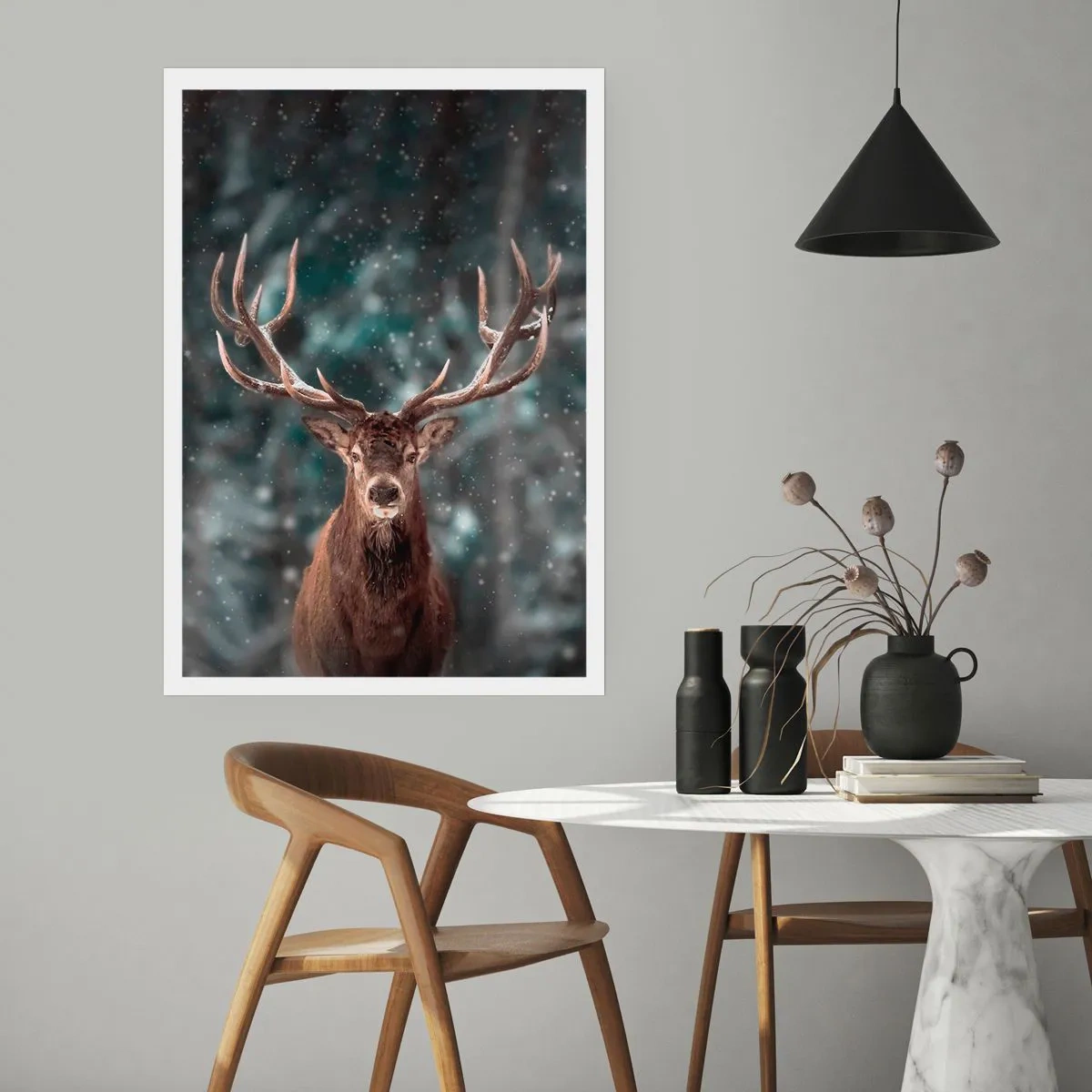 Poster - Gekrönter König des Waldes - 61x91 cm