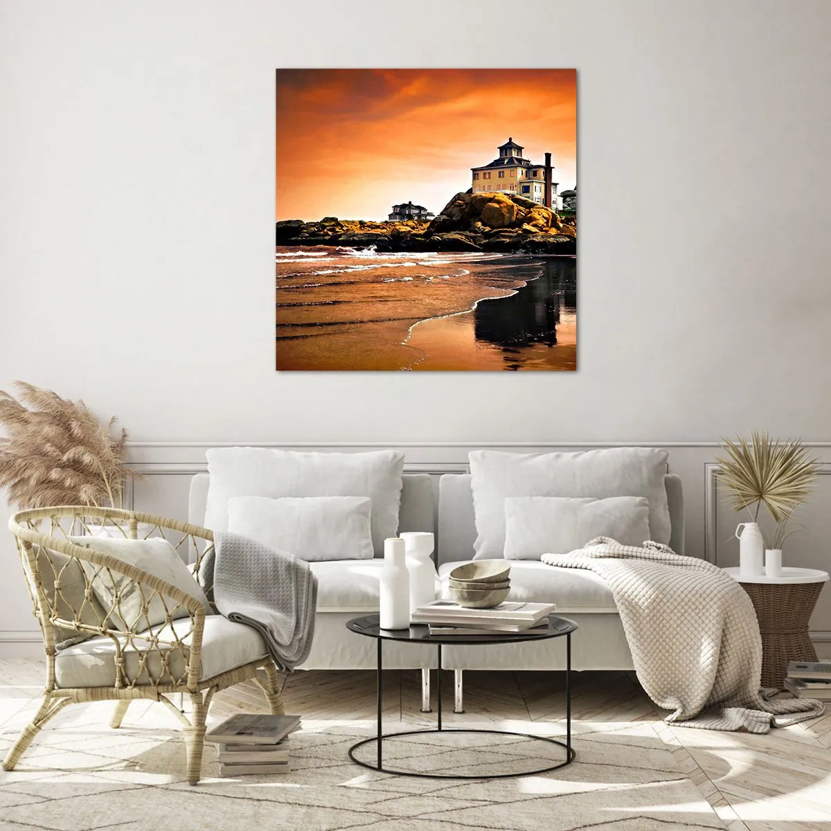 Glasbild - Bild auf glas - Eleganz der Westküste - 60x60 cm