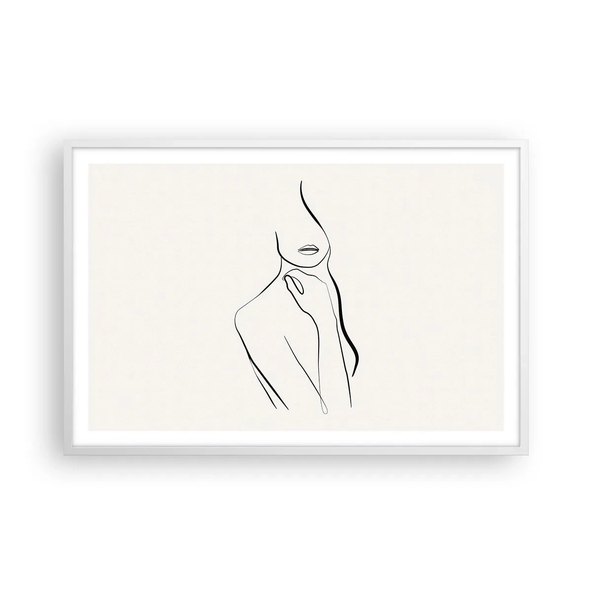 Poster in einem weißen Rahmen - Eine Welle der Melancholie - 91x61 cm