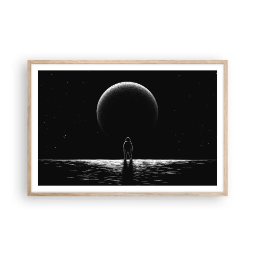 Poster in einem Rahmen aus heller Eiche - Angesicht zu Angesicht - 91x61 cm