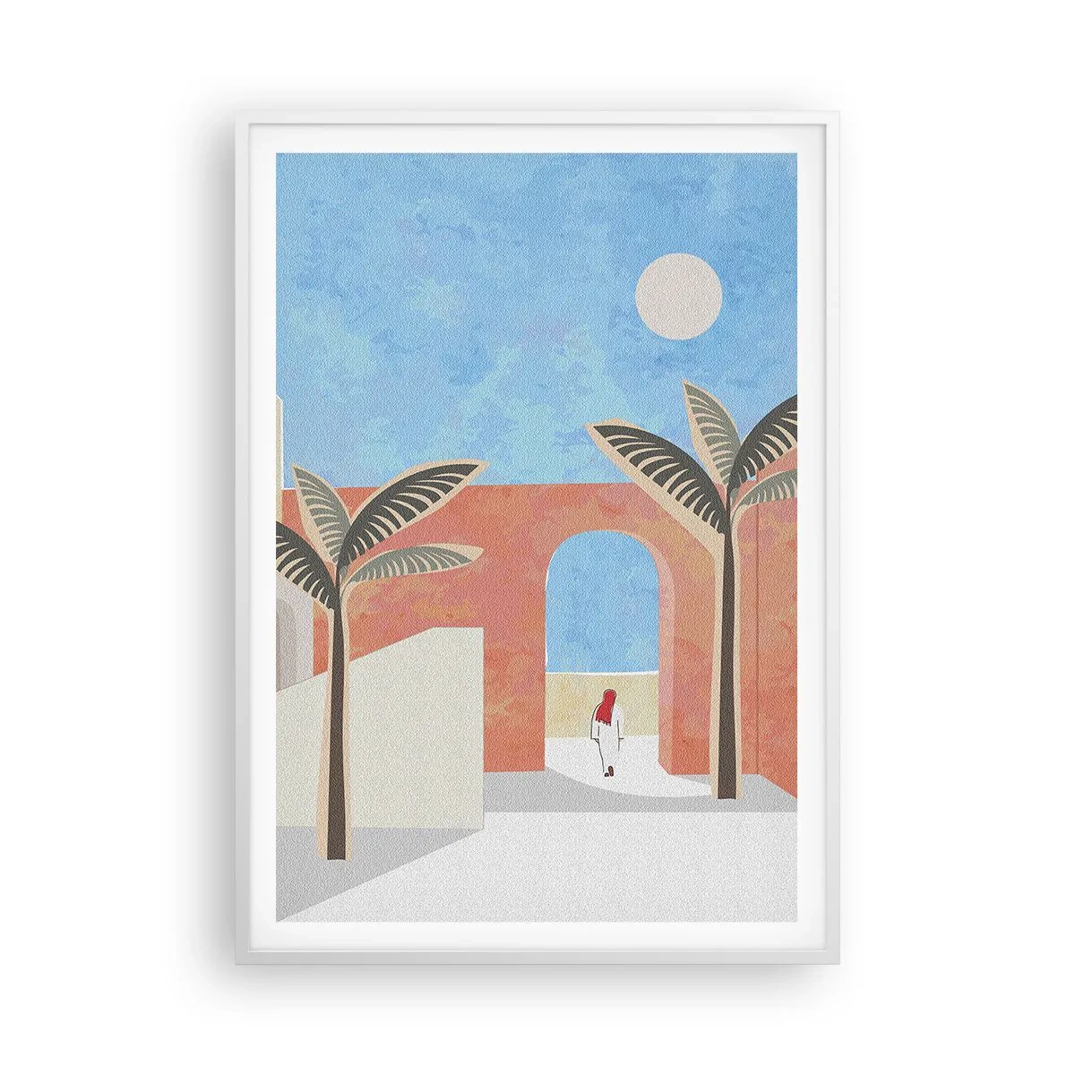 Poster in einem weißen Rahmen - Arabischer Tag - 70x100 cm