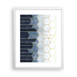 Poster in einem weißen Rahmen - Komposition im synkopischen Rhythmus - 40x50 cm