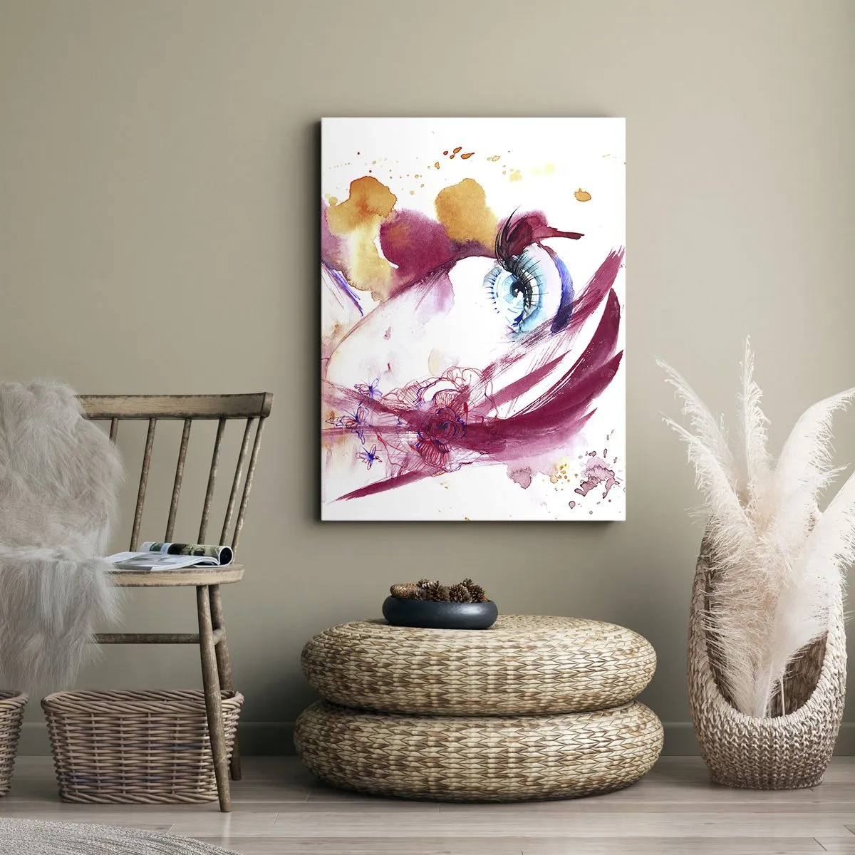 Bild auf Leinwand - Leinwandbild - Die Welt gedeiht in der Nähe - 65x120 cm