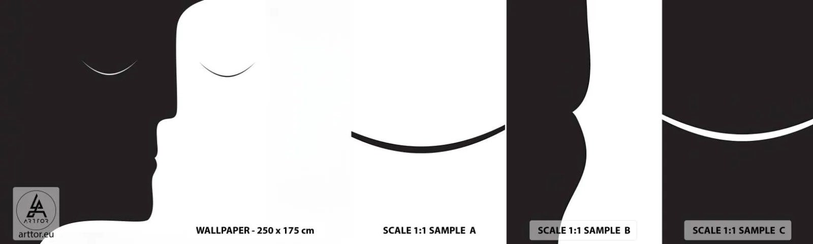 Fototapetenmuster Standard Eco - Einheit der Gegensätze - Menschen, Paar, Stück - 100x30 cm