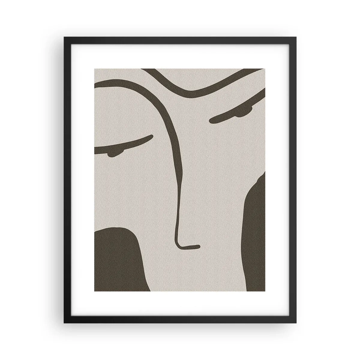 Poster in einem schwarzem Rahmen - Wie ein Modigliani-Gemälde - 40x50 cm