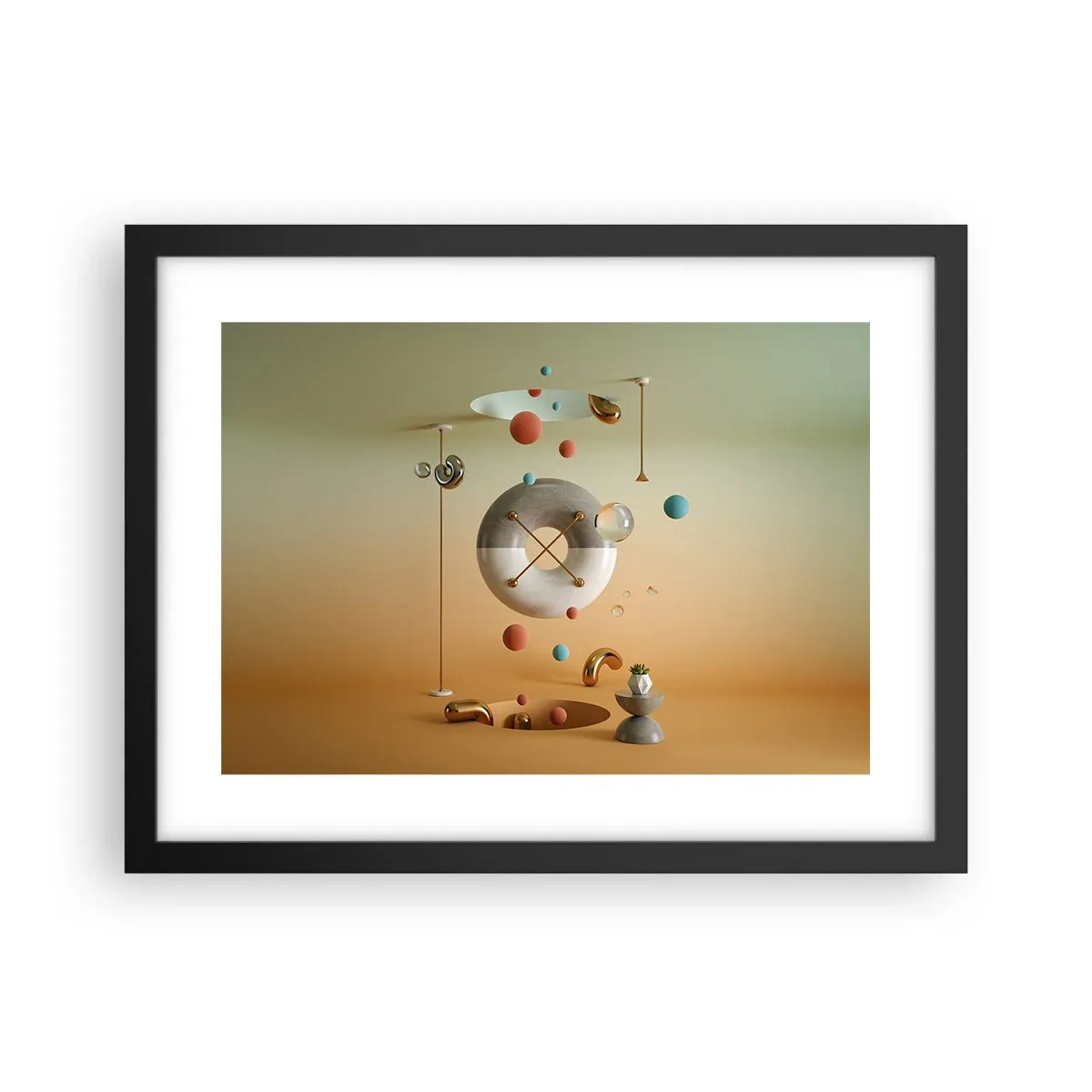 Poster in einem schwarzem Rahmen - Alles kann passieren - 40x30 cm