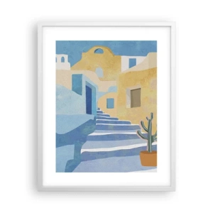 Poster in einem weißen Rahmen - Ein Tag in einer arabischen Stadt - 40x50 cm