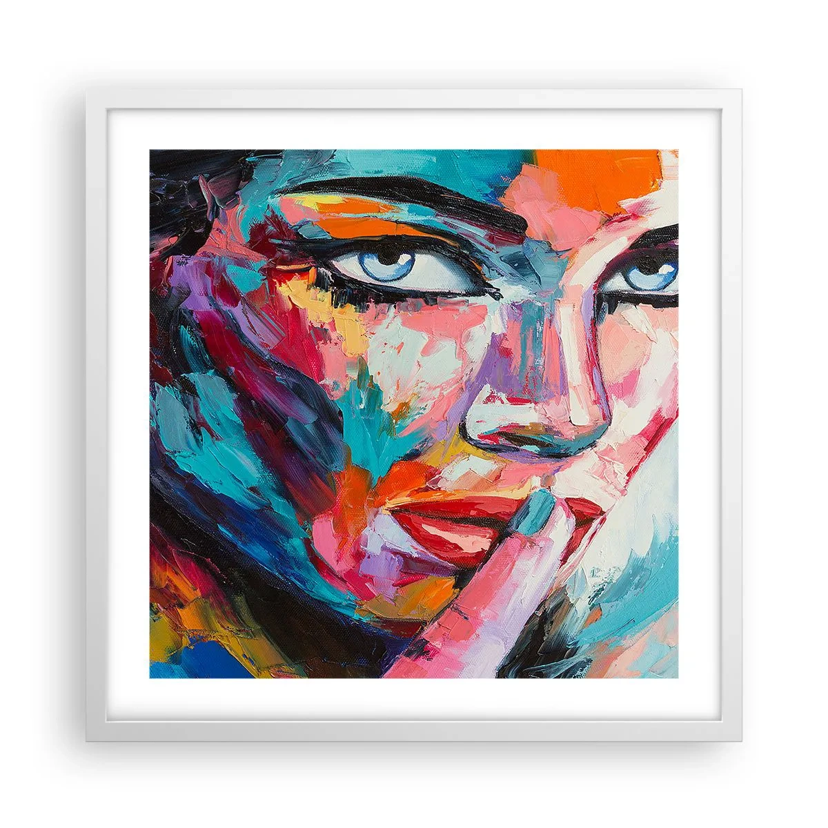 Poster in einem weißen Rahmen - Unser erstes Geheimnis - 50x50 cm