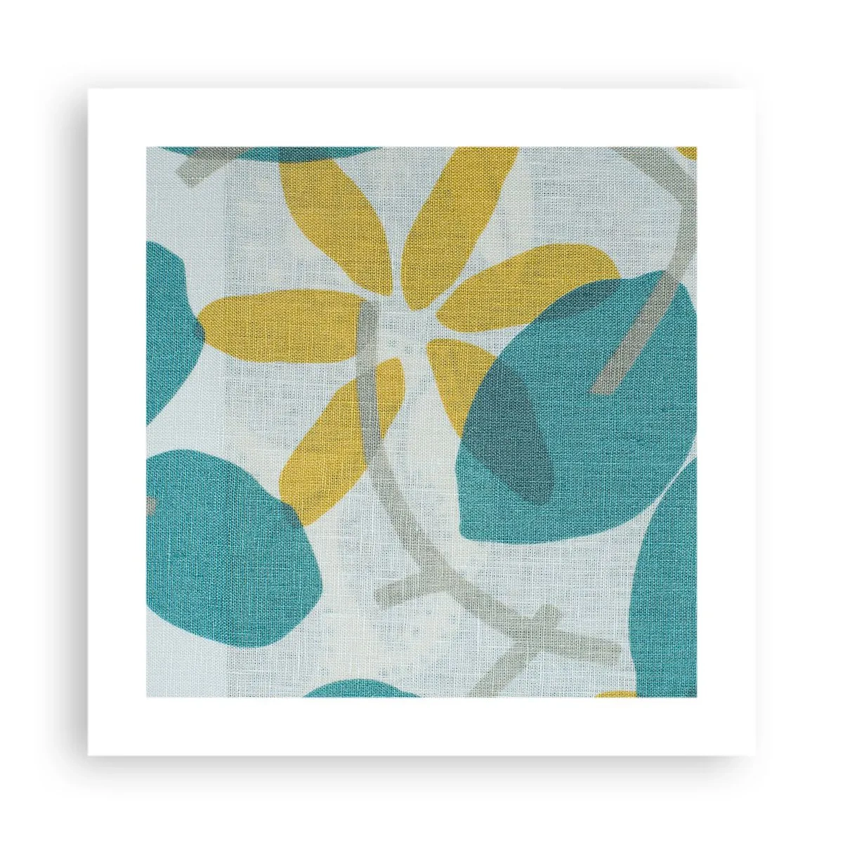 Poster - Unter den azurblauen Blättern - 40x40 cm