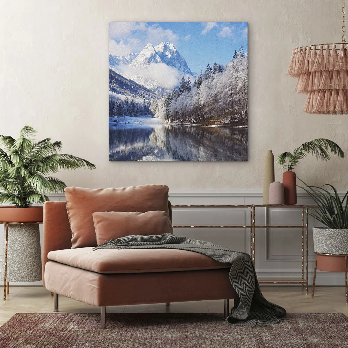 Bild auf Leinwand - Leinwandbild - Schneefang - 50x50 cm