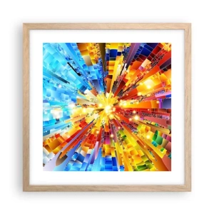 Poster in einem Rahmen aus heller Eiche - In Medienauflösung - 40x40 cm