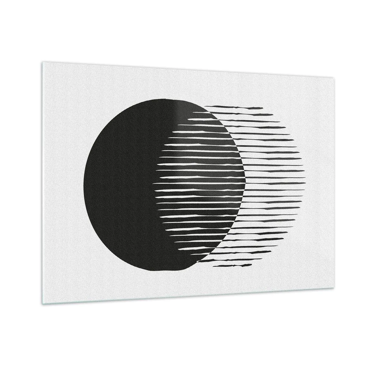 Glasbild - Bild auf glas - Eine minimalistische Form aus zwei sich kreuzenden Kreisen - 100x70cm - Sein Alter Ego - Moderne Wanddekoration für Wohnzimmer und Schlafzimmer ARTTOR