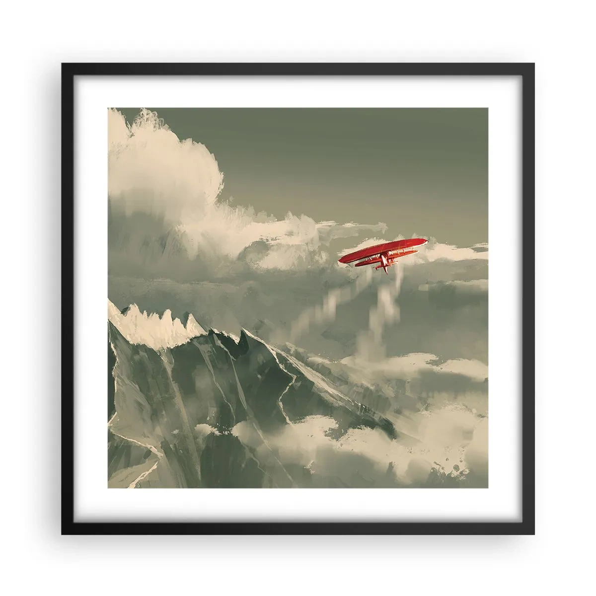 Poster in einem schwarzem Rahmen - Furchtloser Pionier - 50x50 cm