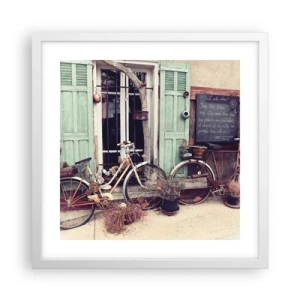 Poster in einem weißen Rahmen - Es lebe die Provinz - 40x40 cm