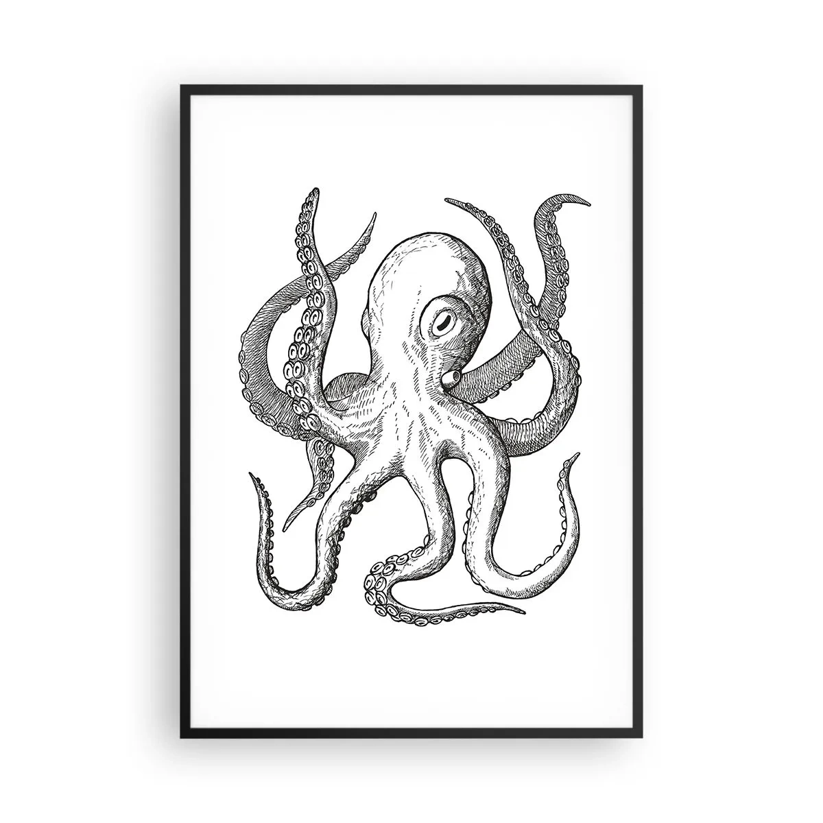 Poster in einem schwarzem Rahmen - Mit den Wellen tanzen - 70x100 cm