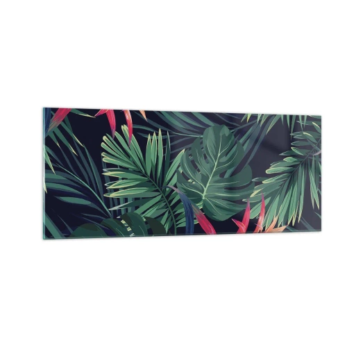 Glasbild - Bild auf glas - Im Grünen in Flammen gehen - 100x40 cm