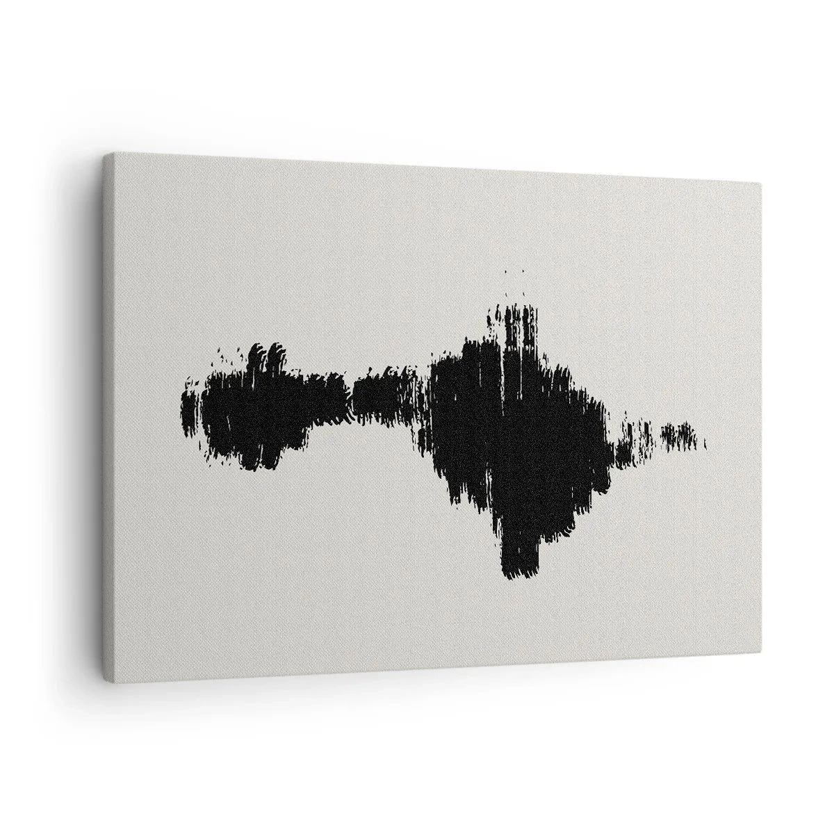 Bild auf Leinwand - Leinwandbild - Ein abstraktes Motiv, das einer Schallwelle im minimalistischen Stil ähnelt. - 70x50cm - Schwingungen der Fantasie - Moderne Wanddekoration für Wohnzimmer und Schlafzimmer ARTTOR