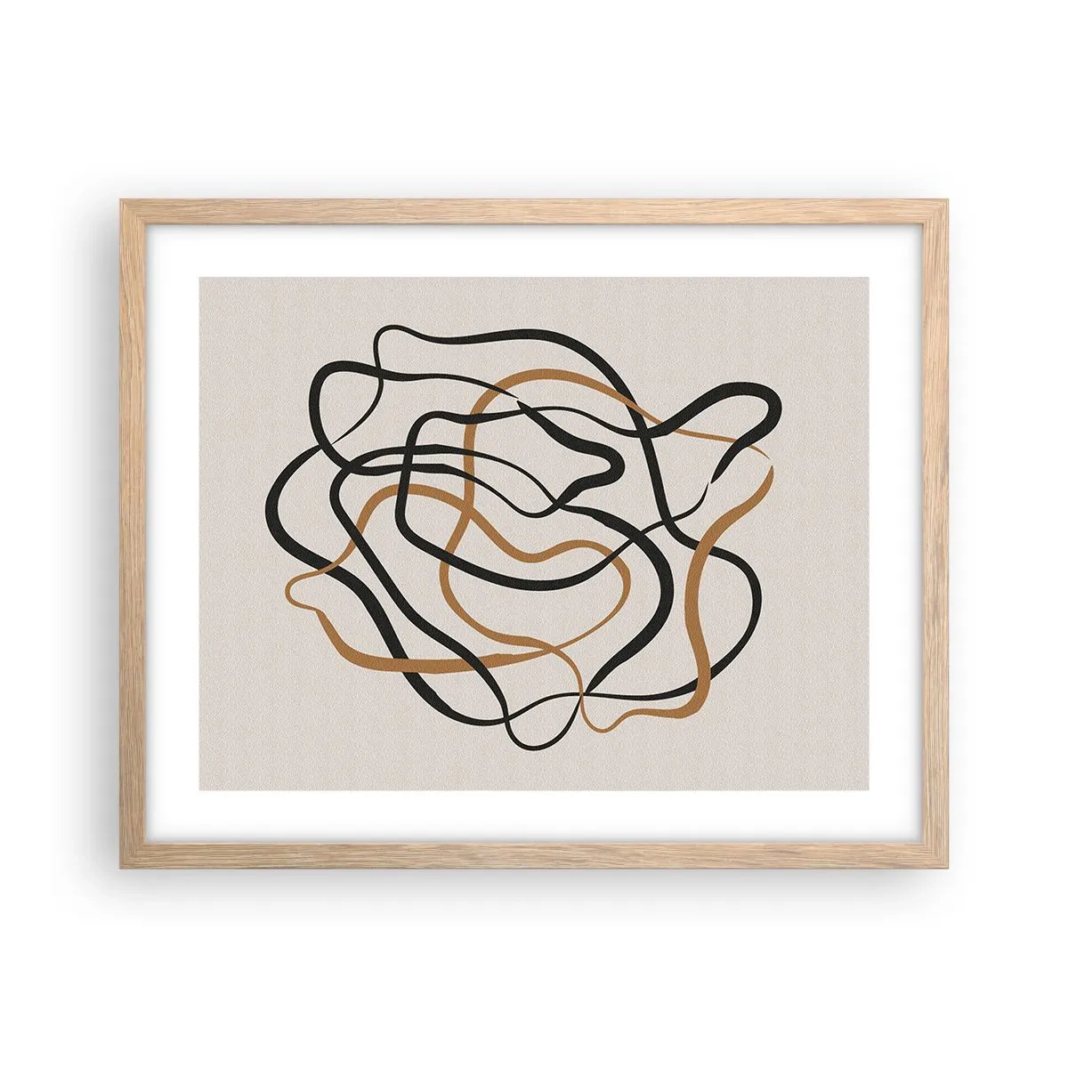 Poster in einem Rahmen aus heller Eiche - Alles ging schief - 50x40 cm