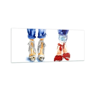 Glasbild - Bild auf glas - Vielleicht gehen wir spazieren? - 100x40 cm