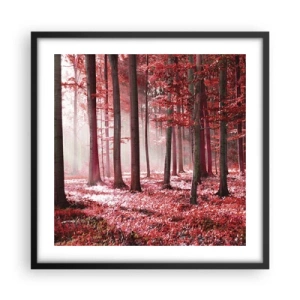 Poster in einem schwarzem Rahmen - Rot ist genauso schön - 50x50 cm